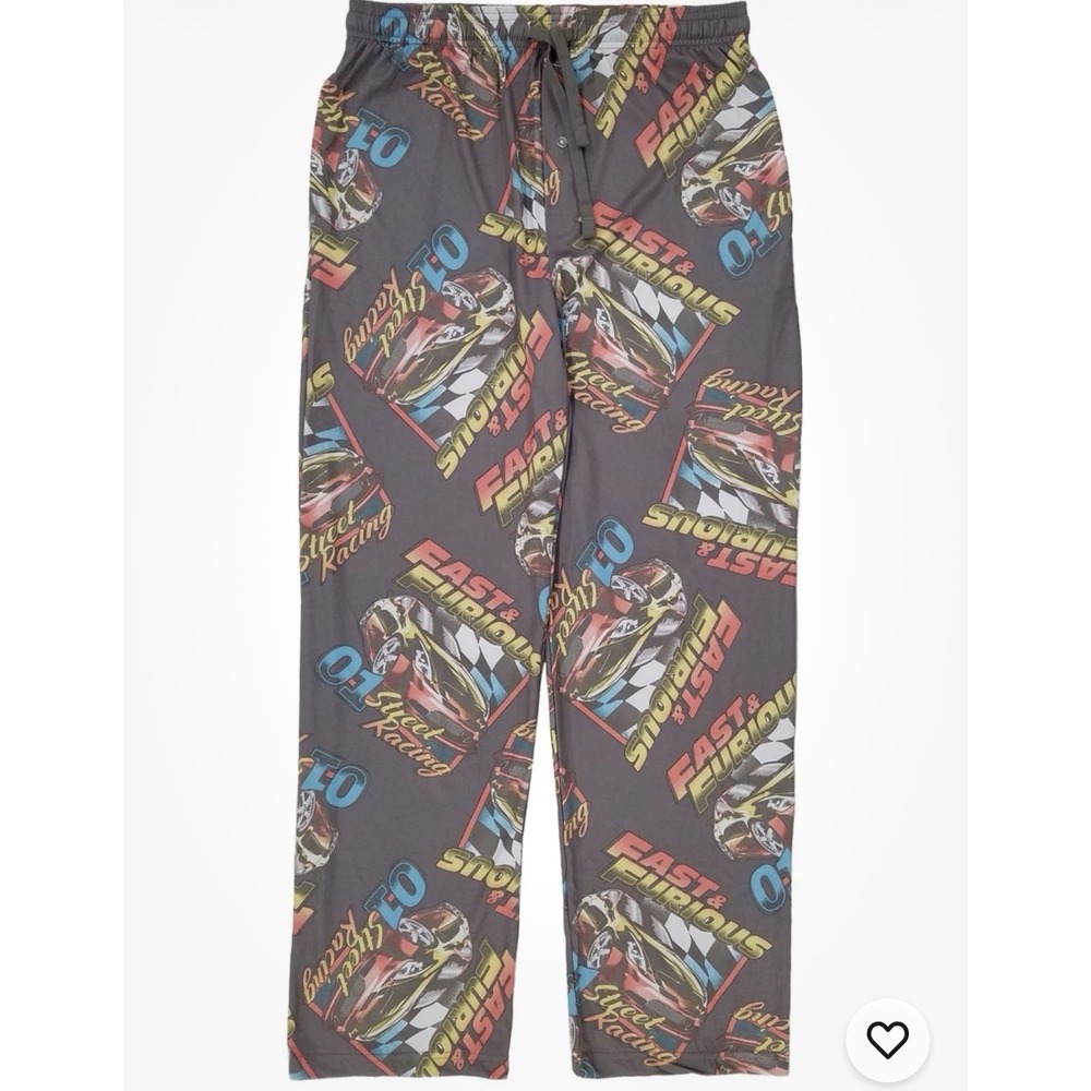 Fast & Furious Mens Gray Sleep Pants‎ Lounge Pants Pajama Bottoms Medium